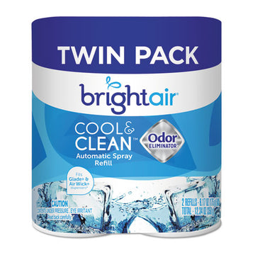 BRIGHT Air® Automatic Spray Air Freshener Refill, Cool And Clean, 6.17 Oz Aerosol Spray, 6-carton freeshipping - TVN Wholesale